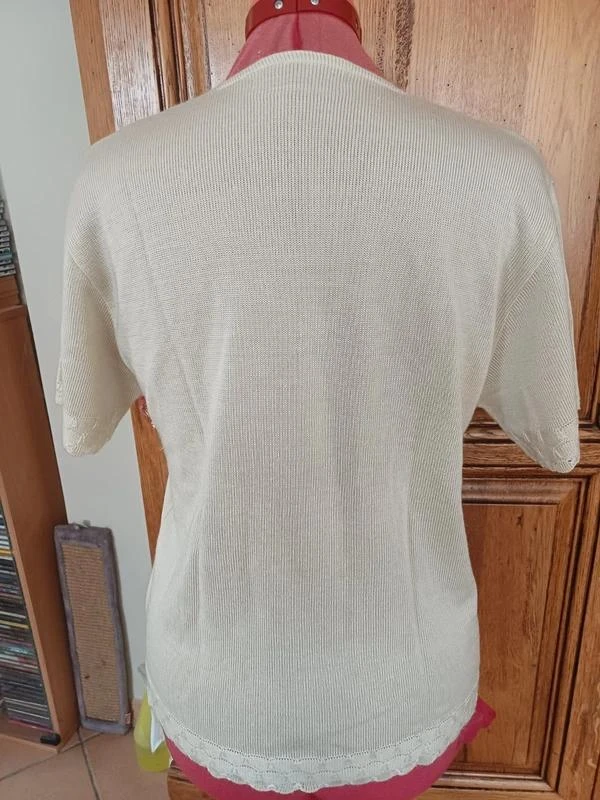 Beige trui met korte mouwen maat 42 – photo 5